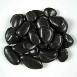 Super Black Polished 2-3 CM Beach Pebbles