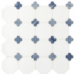 Azula Floret 12X12 Polished Marble Mosaic Tile