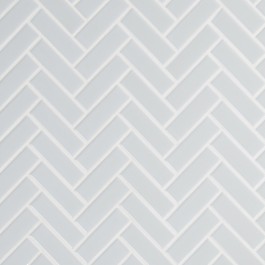 Gray Herringbone 13.75X13.75 6mm Glossy Porcelain Mosaic Tile