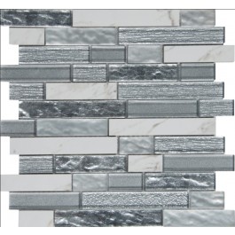 Whistler Ice Interlocking 8mm Glass Wall Tile