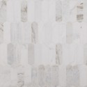 Arabescato Venato White Picket 11.73X12 Honed Marble Mosaic Tile