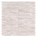 White Quarry Interlocking 3D Peel and Stick Wall Tile