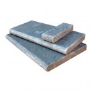 Atlantic Blue 12x24 Tumbled One Long Side Bullnose Pool Coping