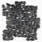 Black Pearl 12X12 Interlocking Polished Pebble Tile
