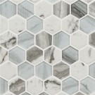 Esperanza 11.73X11.89 Hexagon Mixed Glass Mosaic Tile