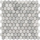 Carrara White 1x1Hexagon Polished Mosaic