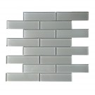 Space Grey Linen 12X12 Polished Glass Mosaic