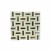 Stainless Steel 5/8x5/8 Green Glass Mix Basketweave Mosaic Tile