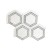 Thassos And Carrara Mixed White Line 6X6 Hexagon Polished Mosaic