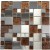 Magic Steel and Brown Glass 12x12 Mosaic