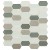 Lascari Picket 8mm Hexagon Glass Stone Blend Mosaic Tile