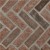 Noble Red Clay Tumbled Brick Herringbone Mosaic Tile