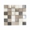 Stainless Steel 2X2 Mix White Marble Scuptor Polished Mosaic