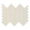 Almond Glossy Herringbone 11.45X12.63 Porcelain Mosaic Tile-3