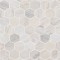 Angora 11.75X12 Hexagon Polished Marble Mosaic Tile