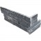 Glacial Black 6X18X6 3D Honed Corner Ledger Panel