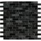 Glissen Black 5/8X5/8 Brick Pattern Glass Mosaic