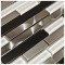 Stainless Steel & Glass Mix 12x12 Interlocking Mosaic