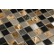 Stainless Steel and Stone 1x1 Honed/Polished Blend Mosaic