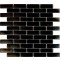 Metal Black Brick Matte 12X12 Metal