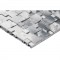 Silver Aluminum Metal 3D Pattern Mosaic