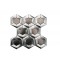 Stainless Steel 3D Interlocking 4x4 Brushed Hexagon Mosaic