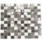 Stainless Steel Glass Mix 1X1 Polished Square Mosaic
