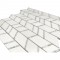 Thassos White With Carrara Dot 1x2 Polished Chevron Mosaic