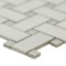White and Gray Basketweave 11.81X11.81 6mm Matte Porcelain Mosaic Tile-1