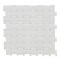 White and Gray Basketweave 11.81X11.81 6mm Matte Porcelain Mosaic Tile-3