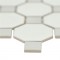 White and Gray Octagon 11.61X11.61 6mm Matte Porcelain Mosaic Tile-1